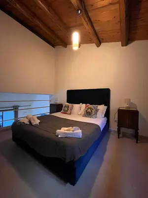 a bedroom with a large bed in a room at LA CASA DI ALISIA Palermo Centro in Palermo