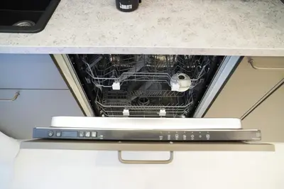 an oven with its door open in a kitchen at Mama suites Politeama in Palermo