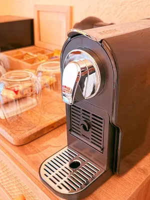 a toaster sitting on top of a counter at Bìfara Rooms in Palermo