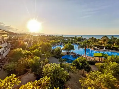 an aerial view of the pool at the resort at Grand Palladium Sicilia Resort & Spa in Campofelice di Roccella