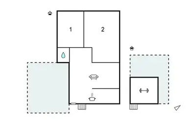 a schematic diagram of a house at Nice Home In Capaci With Wifi in Capaci