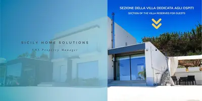 a picture of a white building with the sony field hospital and the sign for at Appartamento in villa vista mare con jacuzzi By Sicily Home Solutions in Balestrate