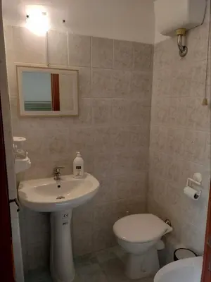 a bathroom with a sink and a toilet at Joy House in Palermo