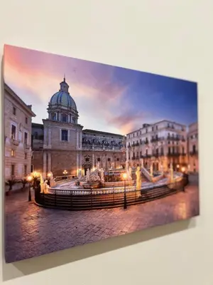 a picture of a building in a city at night at Notarbartolo Casa Centrale in Palermo