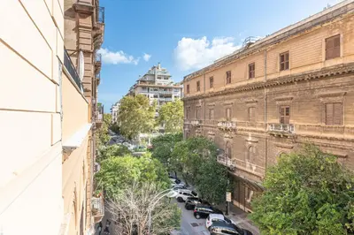 an overhead view of a city street between buildings at Central City Apartment by Wonderful Italy in Palermo