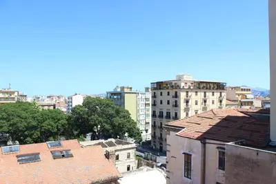 an overhead view of a city with buildings at Dante Prime Collection Palermo in Palermo
