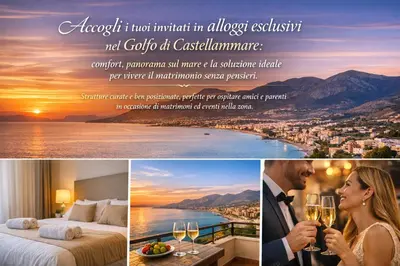 a collage of photos of a hotel room with a sunset at Visitsicilia Sabbia Dorata in Alcamo Marina
