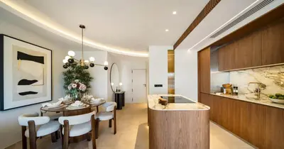 a kitchen with a sink and a table in it at Bella Vista Residence in Palermo