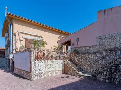 a view of a city from the balcony of a house at Casa San Nicola Trabia Mare in Trabia