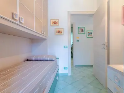 a room with a bench in the middle of a room at Villa Jancaliva by Interhome in Cefalù
