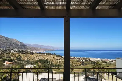 a view of the ocean from a house at La Blanca Resort & Spa in Castellammare del Golfo