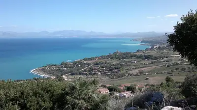 a view of a large body of water at Two Steps From The Sea in Scopello