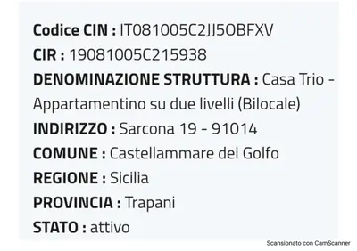 a screenshot of a cell phone with a list of texts at Casa Trio Apartments in Castellammare del Golfo