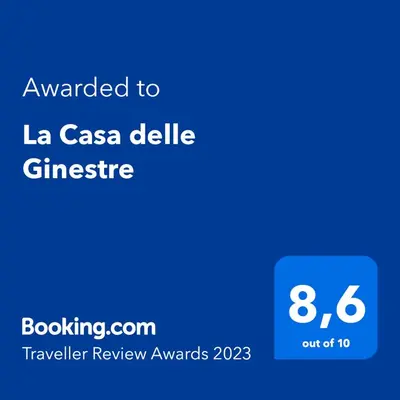 a screenshot of a cell phone with the text awarded to la casa delle at La Casa delle Ginestre in Alcamo Marina