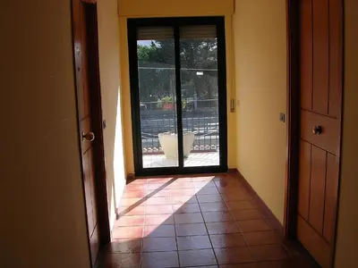 an open door with a view of a patio at Bilocale Lungomare Carini in Carini