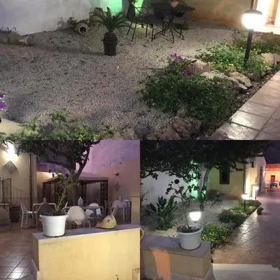 a collage of photos of a house with plants at B&B Timpe Bianche in Castelluzzo