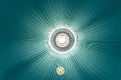 a picture of a bright light with a circle in the middle at Giorgio I rooms in Palermo
