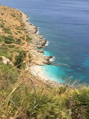 a view of the ocean from a hill at Antico Canale in Castellammare del Golfo