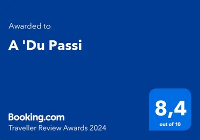 a blue rectangle with the words a dtu pasist on it at A 'Du Passi in Castellammare del Golfo