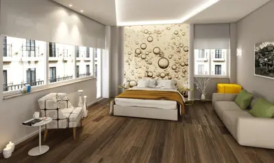 a bedroom with a bed and a couch at B&B In Centro Palermo in Palermo