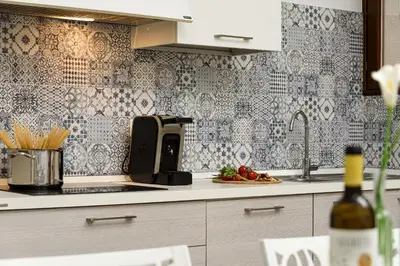 a kitchen with a sink and a counter top at Casa Francesco in San Vito lo Capo