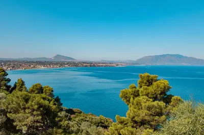 a view of the lake from the top of a hill at CDSHotels Terrasini - Città del Mare in Terrasini