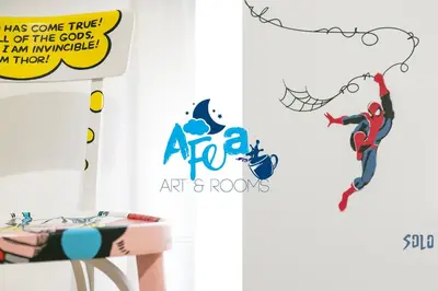 a set of art rooms stickers at Afea Art & Rooms in Palermo