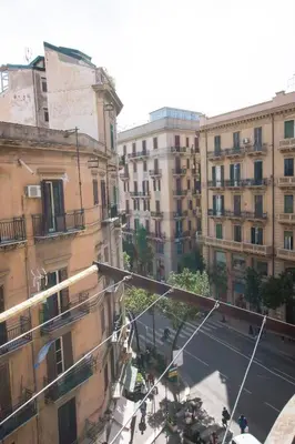 an overhead view of a city street with buildings at Aria Rooms in Palermo