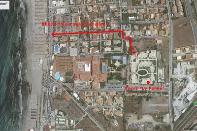a map of a city with a red rectangle at 