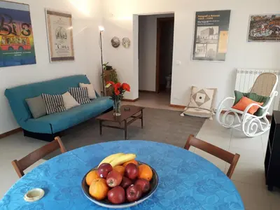 a bowl of fruit on a table in a living room at Principessa Jolanda in Mondello