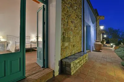 an entrance to a house with an open door at Terre Di Himera in Buonfornello