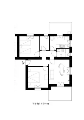a floor plan of a house at Beach House Mondello in Mondello