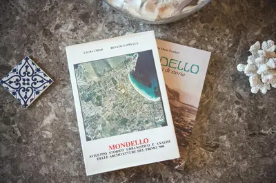 a book with a picture of morocco on a table at Il Giardino di Venere in Mondello