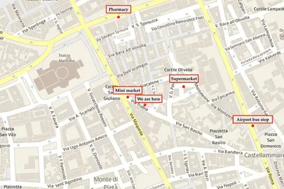 a map of the city of melbourne with red arrows at La Querencia in Palermo