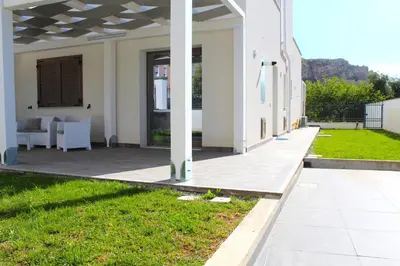 a view of the patio of a house at Suite Capaci in Capaci