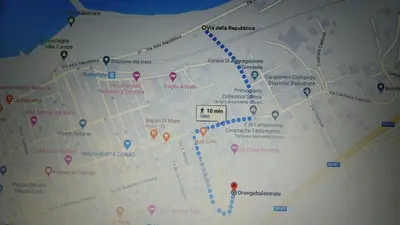 a close up of a map of a city at OrangeBalestrate in Balestrate