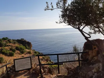 a view of the ocean from the top of a hill at 'A Cumerdia - Casa Vacanze in Castellammare del Golfo