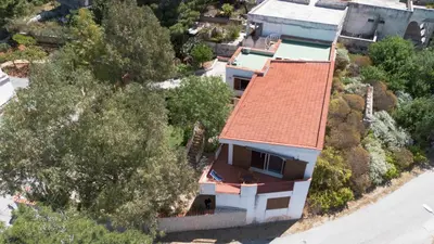 an aerial view of a house with a red roof at Villa Gina con vista mozzafiato sul golfo di Macari in Macari