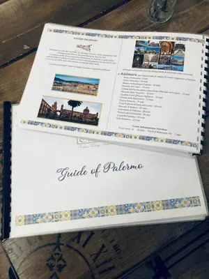 a box with a picture of palestine at Addimora Boutique Suites in Palermo