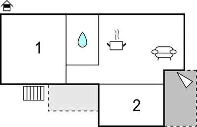 a block diagram of a bathroom at Appartamento Darling in Isola delle Femmine
