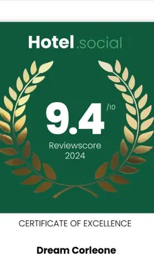 a certificate of excellence for a hotel with a laurelreath at DREAM CORLEONE in Corleone