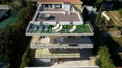 an overhead view of a house with a roof at Appartamento 8 Pax in Villa Francesca by Ville in Palermo in Casteldaccia