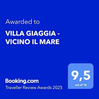 a blue sign that reads awarded to villa glacers violo ii menace at VILLA GIAGGIA - VICINO IL MARE in San Vito lo Capo