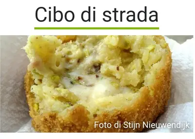 a close up of a piece of bread with cheese at Virginia House 2 in Palermo