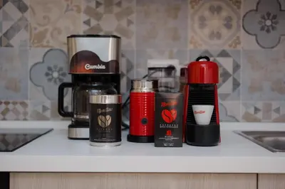 a counter top with coffee products on it at Paccamora by Maravigghia Palermo in Palermo