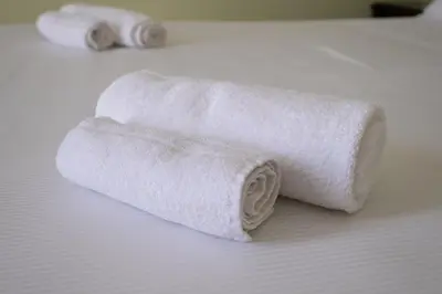 a roll of white toilet paper on a table at Hotel Borgo di Ciàula in Santa Flavia