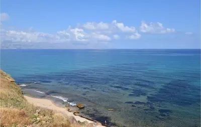 an aerial view of a beach with the ocean at Gorgeous Home In Balestrate With Wifi in Balestrate