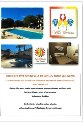 a page of a website for a villa with a swimming pool at Villa Piruzzu CV Torre Mulinazzo app P in Cinisi
