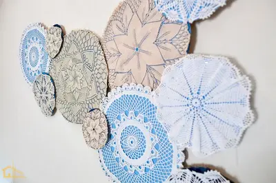 a bunch of paper umbrellas on a wall at Violisa Charme in Castellammare del Golfo