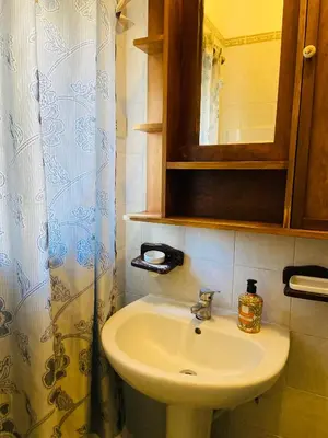 a bathroom with a sink and a mirror at Casa vacanza Giusi in Palermo